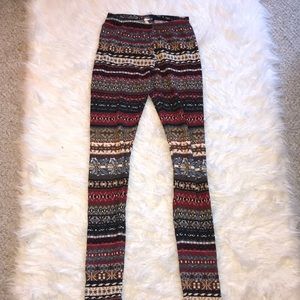 Sweater print leggings